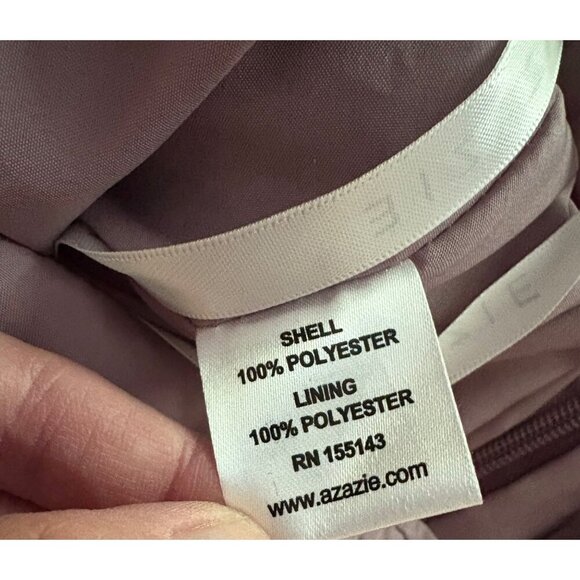 Azazie NWT Kora Chiffon Bridesmaid Formal Gown in Purple Dusk Size 12 - Picture 12 of 16